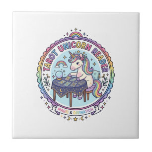 Carreau Tarot de Licorne Lecteur de Licorne T-shirt drôle