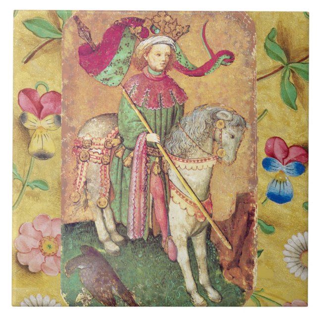 Carreau Tarots antiquités /Cartes de cour allemandes/Roi d (Devant)