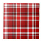Carreau Tartan blanc rouge<br><div class="desc">Ce motif en plaid rouge et blanc a un motif à carreaux / tartan extensible qui est légèrement texturé. C'est un motif clair,  élégant et élégant.</div>
