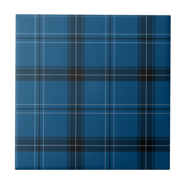 Carreau Tartan bleu Ramsay écossais (Devant)