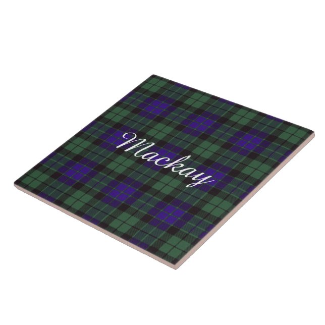 Carreau Tartan d'écossais de plaid de clan de Mackay (Côté)