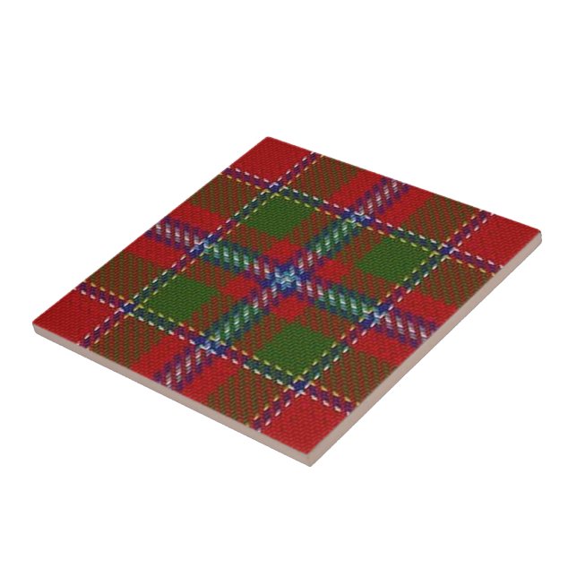 Carreau Tartan écossais de rouge d'expressions de Drummond (Côté)