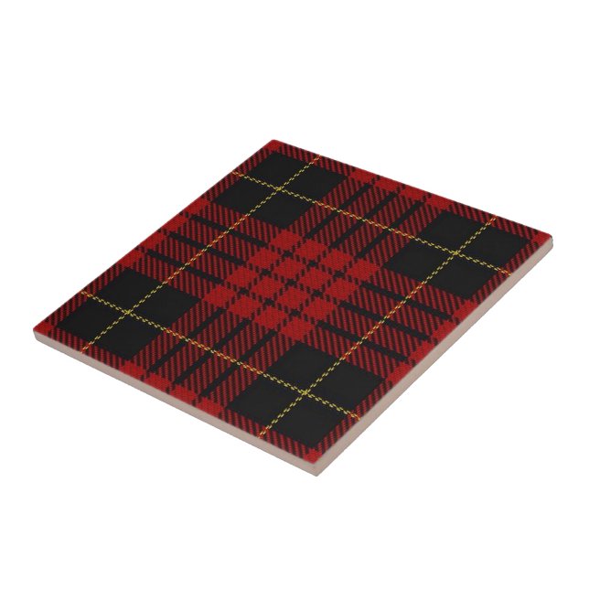 Carreau Tartan écossais de rouge d'expressions de MacQueen (Côté)