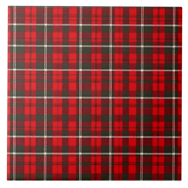 Carreau Tartan Plaid Rouge traditionnel Collection populai (Devant)
