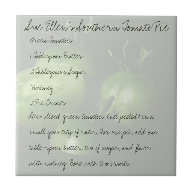 Carreau Tarte du sud de la tomate de Sue Ellen (Devant)