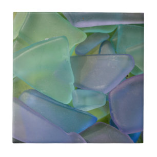 Carreau Tas de verre de plage bleu, Alaska