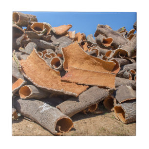 Carreau Tas d'écorce d'arbre de liège en tant que