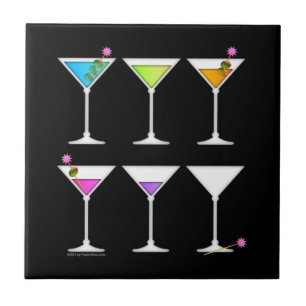 Carreau Tasse Martinis Disparaissant Going, Going, Gone Co