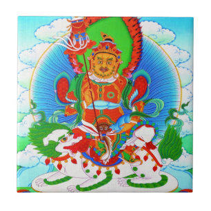Carreau Tatouage de thangka oriental cool Vaishravana