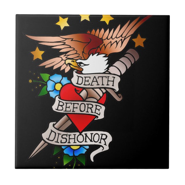 Carreau tatouage vintage d'aigle (Devant)