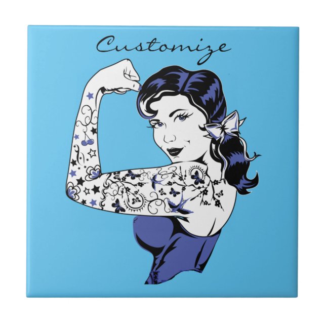 Carreau Tattoo Girl Arm Up Thunder_Cove (Devant)