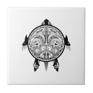Carreau Tattoo Tribal Turtle
