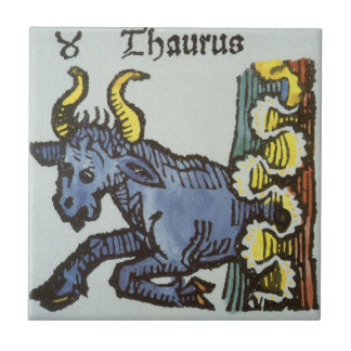 Carreau Taureau le Taureau, enseignes vintage du zodiaque