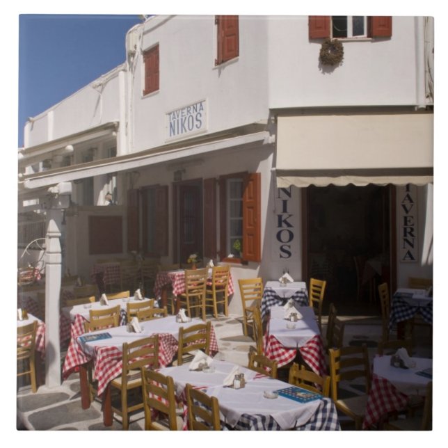 Carreau Taverna Nikos, Mykonos, îles Cyclades, Grèce (Devant)
