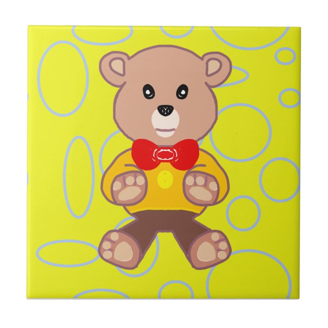 Carreau Teddy Bear Jaune Carrelage en céramique géométriqu (Devant)