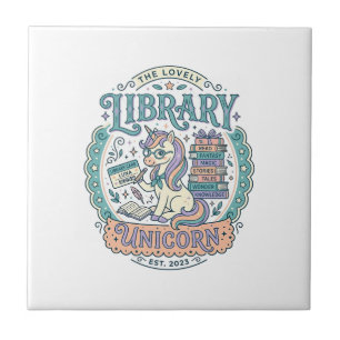 Carreau Tee-shirt graphique fantaisiste de licorne de la b