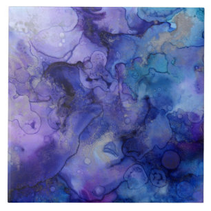 Carreau Teintes d'encre bleue