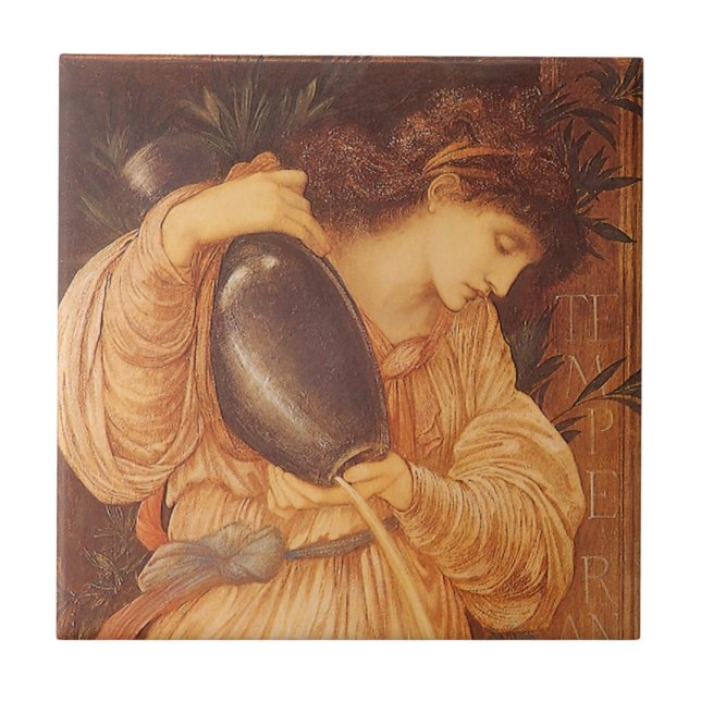 Carreau Temperantia par Sir Edward Coley Burne-Jones (Devant)