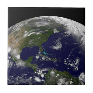 Carreau Tempêtes Tropicales Sur La Planète Terre.