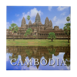 Carreau Temple d'Angkor Wat Kampuchea, Cambodge