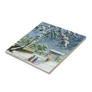 Carreau Temple japonais oriental frais de Honmonji