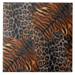 Carreau Tendance de la peau de tigre léopard