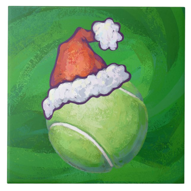 Carreau Tennis Ball Christmas Green (Devant)