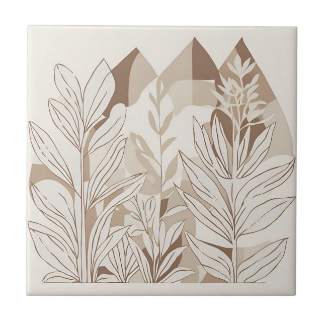 Carreau Terracotta Fleur sauvage Rustic Boho Décor Printem (Devant)