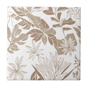 Carreau Terracotta Fleur sauvage Rustic Boho Décor Printem