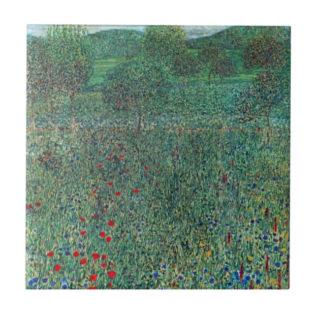 Carreau Terrain de fleurs à Litzlberg Klimt, Paysage Vinta (Devant)