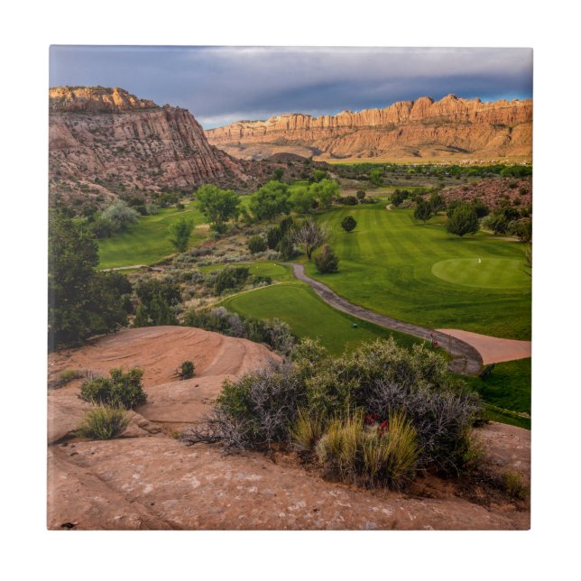Carreau Terrain de golf de canyon de désert de Moab au (Devant)