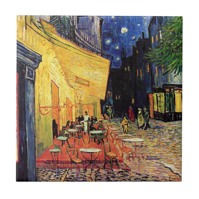 Carreau Terrasse de café de Van Gogh la nuit (Devant)
