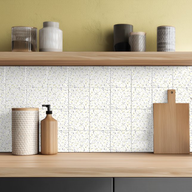 Carreau Terrazzo Gris Jaune Moderne (Créateur téléchargé)