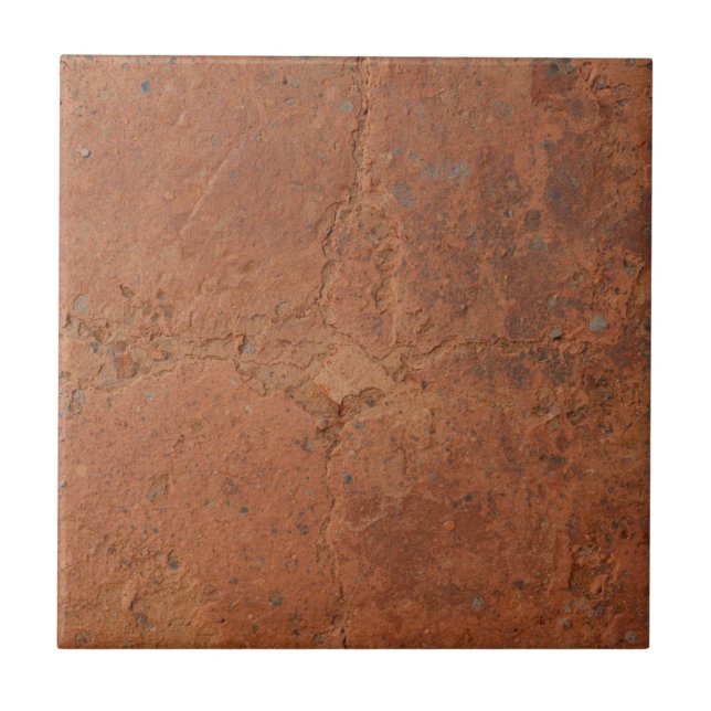 Carreau Terre cuite rouge simple rustique  (Devant)