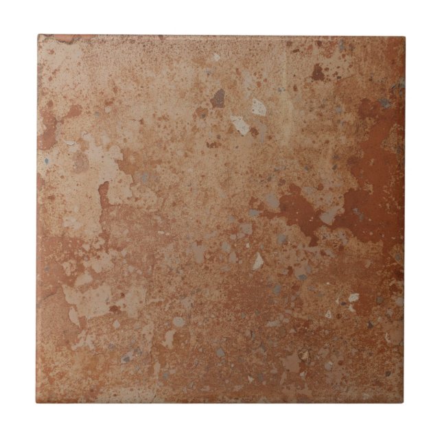 Carreau Terre cuite rouge simple rustique  (Devant)
