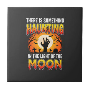 Carreau Terreur de la Lune de Cimetière d'Halloween
