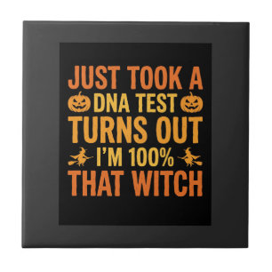 Carreau Test ADN de sorcière d'Halloween Design drôle