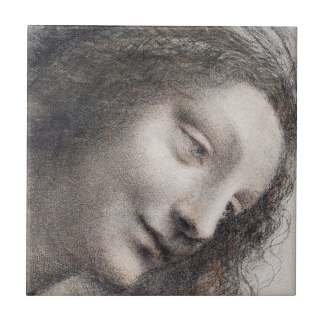 Carreau Tête de la Vierge, esquisse de Léonard de Vinci, A (Devant)