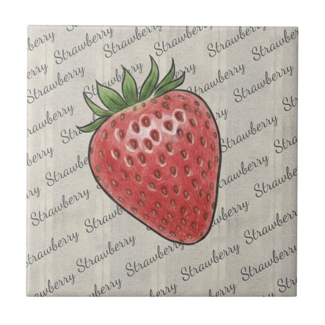 Carreau Texte de fond élégant et scriptueux Fraise (Devant)
