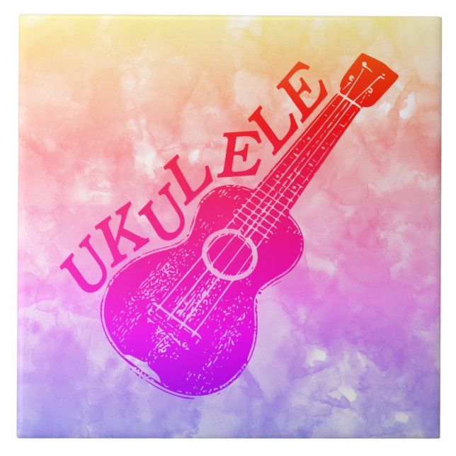 Carreau Texte Et Image Ukulele (Devant)