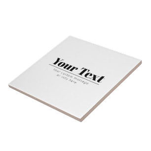 Carreau Texte rétro-moderne élégant   Noir & Blanc