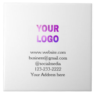 Carreau texte simple minimal ajoutez votre logo/design ici