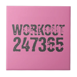Carreau Texte usé et rayé Workout 247365 rose