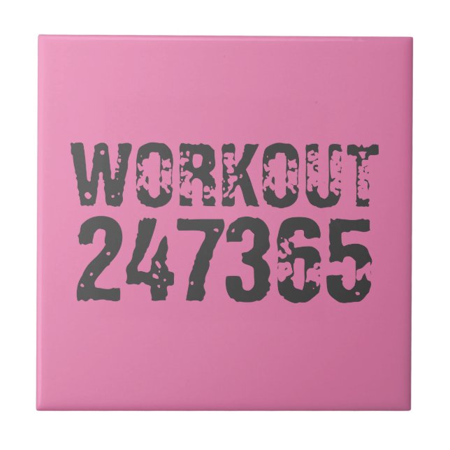 Carreau Texte usé et rayé Workout 247365 rose (Devant)