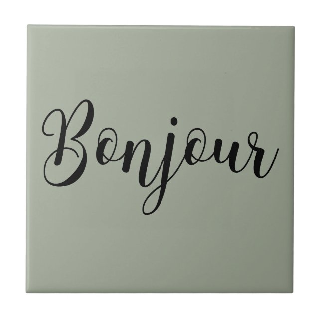 Carreau TexteNoirBonjour (Devant)