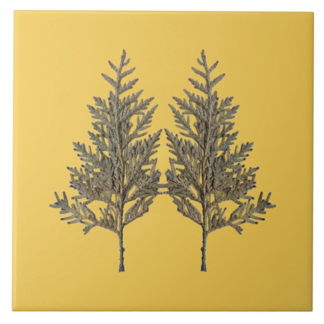 Carreau Textural Treasures of Winter on Ceramic Tile - D2 (Devant)