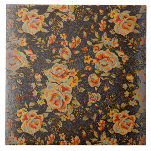 Carreau texture Abstraite de la ligne de crayon floral