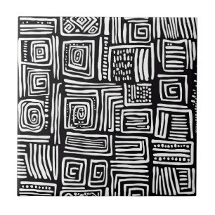Carreau Texture abstraite monochrome en noir et blanc de l