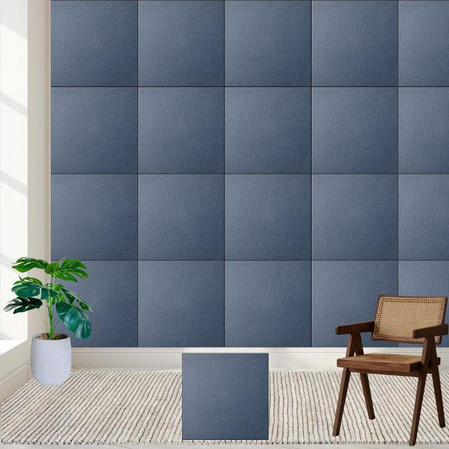 Carreau Texture de Burlap bleu rustique - Design et durabl (Rustic Blue Burlap Texture - Stylish & Durable Ceramic Tile)