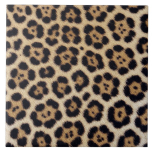 Carreau texture de cuir de peau de fourrure de jaguar léop
